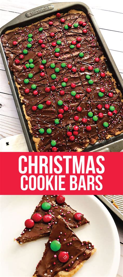 Lined up in a row on a platter, these cute treats are sure to get your guests in the holiday spirit. Christmas Cookie Bars