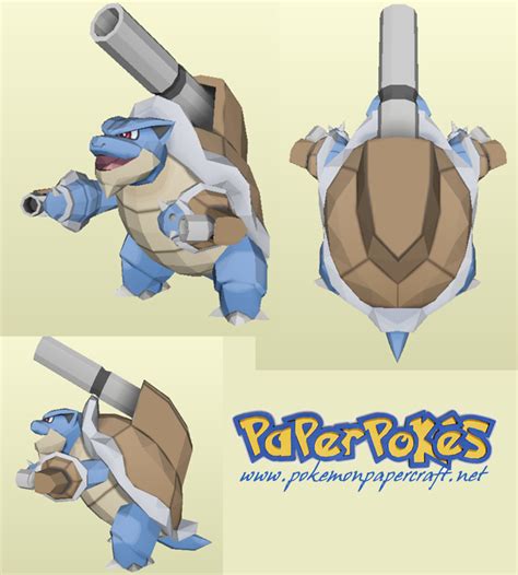 Paperpokés Pokémon Papercraft Mega Blastoise
