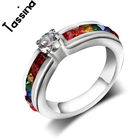 Gay Pride Rainbow Ring Rawvvti