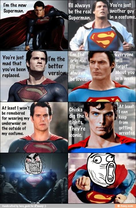 Old Superman Vs Man Of Steel Funny Disney Memes Superhero Facts
