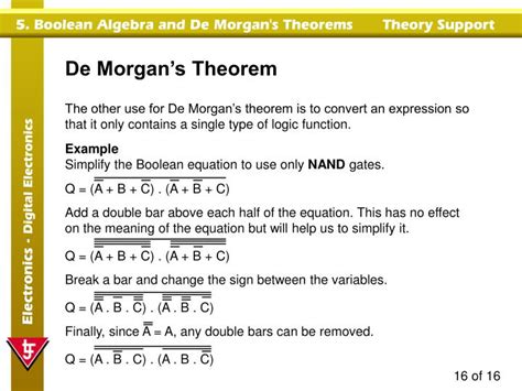 Ppt Boolean Algebra And De Morgans Theorems Powerpoint Presentation