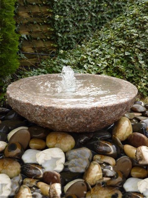 Pink Granite Babbling Bowl Water Feature Stone Water Features