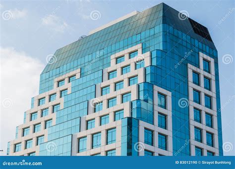 The Modern Building Glass Wall Stock Photo Image Of City Concept