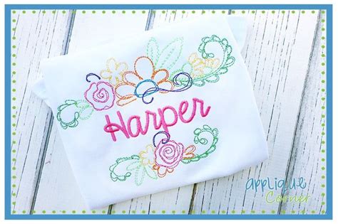 Applique Corner Embroidery Designs Applique Designs Name Frame