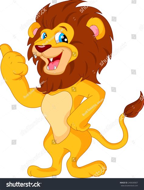 Cute Lion Cartoon Stock Vector Illustration 240030007 Shutterstock