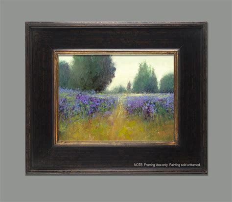 Misty Lavender Field Oil Painting By Don Bishop Artfinder