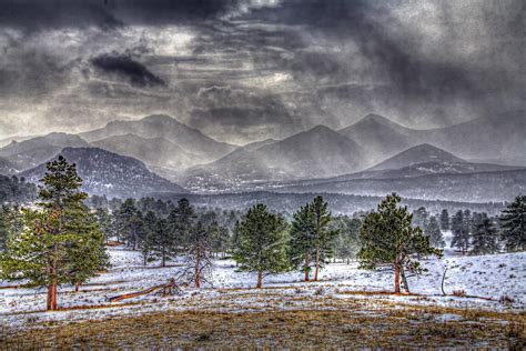 Rocky Mountain Snow Storm Estes Park Colorado Photograph