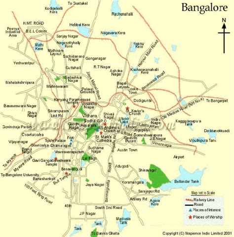 Bangalore City Map Map Of Bangalore City Map Of Bangalore