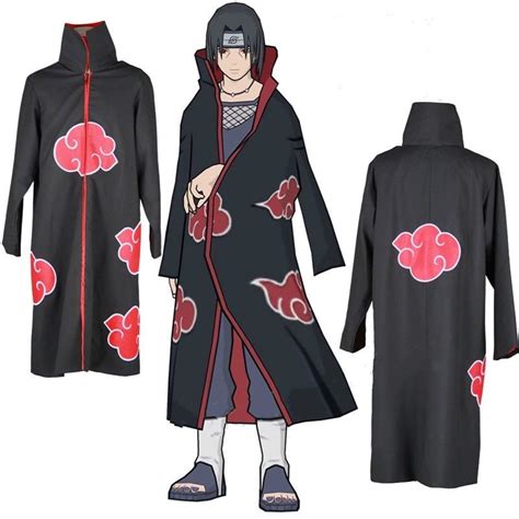 Cosplay Naruto Akatsuki Itachi Uchiha Anime Costume Akatsuki Wind Coat