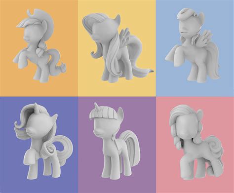 My Little Pony 6 Main Character 3d Model 3d Model Cgtrader