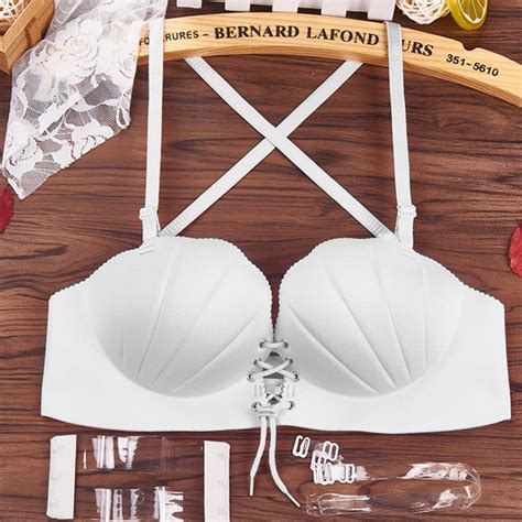 Brzfmrvl White Finger Palm Super Push Up Bra For Small Breast Sexy Lady One Piece Seamless