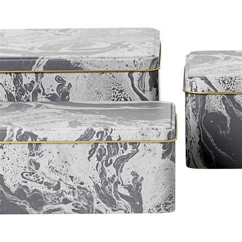 Marble Storage Box Set Of 3 By Ferm Living