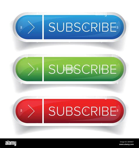 Subscribe Button Vector Set Stock Vector Image And Art Alamy