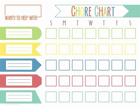 Children Chore Chart Template Luxury 43 Free Chore Chart Templates For
