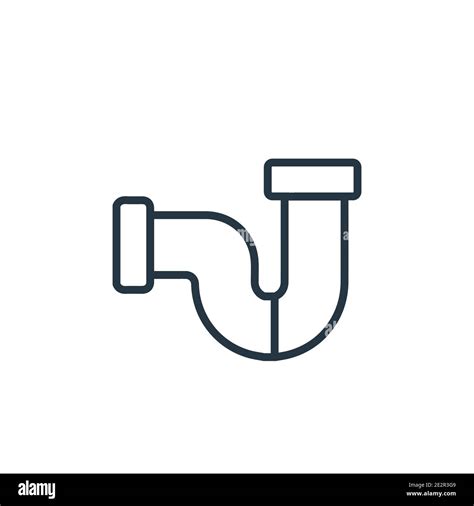 Plumbing Pipes Outline Vector Icon Thin Line Black Plumbing Pipes Icon