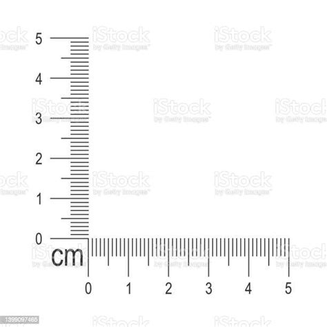 5 Zentimeter Ecklinealvorlage Messwerkzeug Mit Vertikalen Und