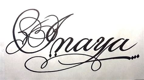 Inaya Name Signature Calligraphy Status Moderncalligraphy Cursive