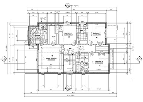 Working House Floor Plan With Construction Drawing In With Images My