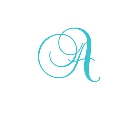 Cursive Letter Monogram Wall Decal 28 Etsy