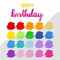 Rainbow Birthday Procreate Color Palette Color Swatches with | Etsy