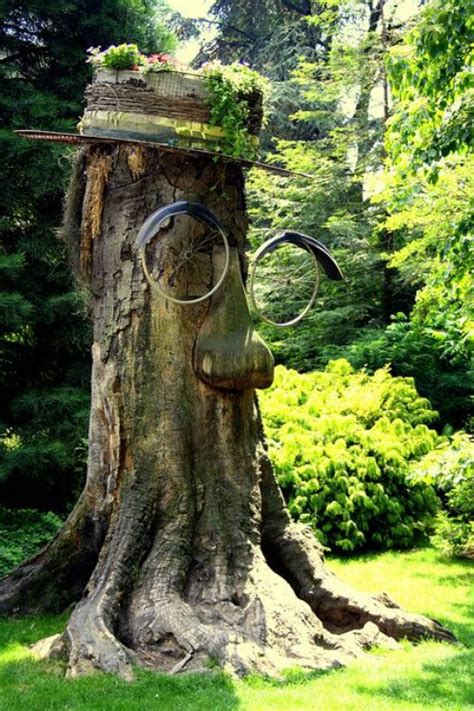 Although it might seem like a stupid idea to pain barren trees, the use as many colors you can for the leaves and flowers of a tree, and keep the trunk looking real with shades of brown and black, you will get an. 20 Amazing Flower Planters and Lawn Ornaments Made Out of ...