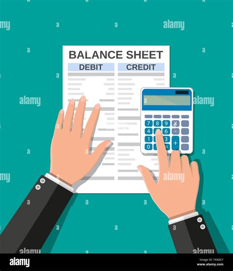 Informe Contable Con Una Calculadora Y Comprueba El Balance De Dineros