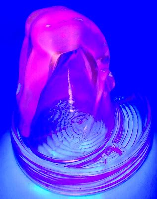 Bottoms Up Shot Glass Blue Pink Orange Shines Mckee Style Nude Lady