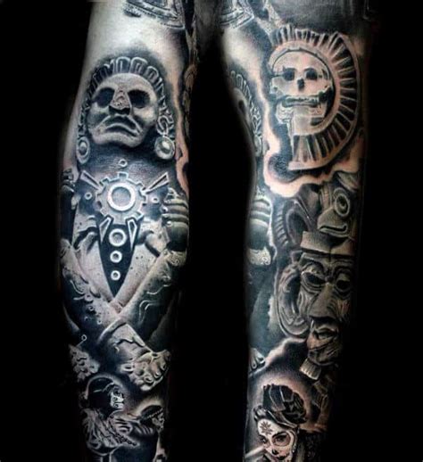 80 aztec tattoos for men ancient tribal and warrior designs