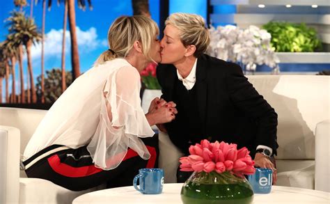 On Set Kisses From Ellen Degeneres And Portia De Rossi S Cutest Photos