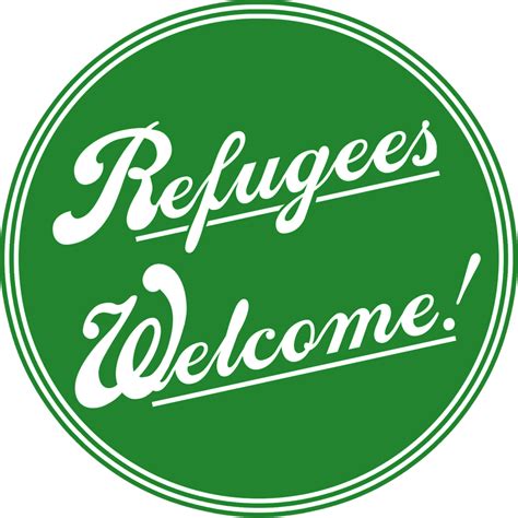 Refugees Welcome Vert Et Blanc