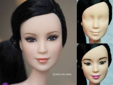 Repaint Barbie Made To Move Asian Face Barbie Doll Painting Doll