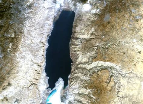 Satellite Image Of Dead Sea From Landsat 8 Eos Gallery