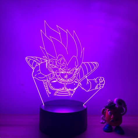 Dbz Vegeta Multi Colored Table Lamp Dragon Ball Z Figures