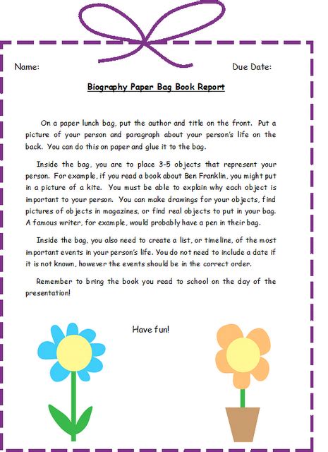 elementary teacher biography sample google search book report