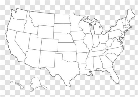 United States Blank Map Black And White Clip Art Firstclass Warwick