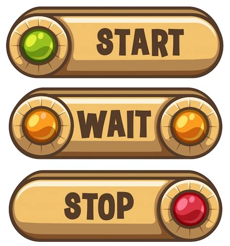 Premium Vector Three Buttons With Different Color Lights