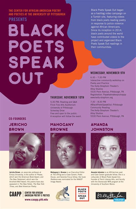 Black Poets Speak Out Center For African American Poetry And Poetics
