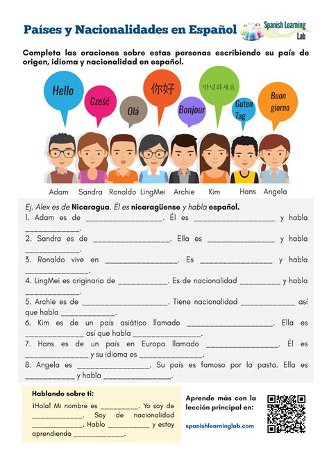 Nacionalidades Em Espanhol Exercicios Educa