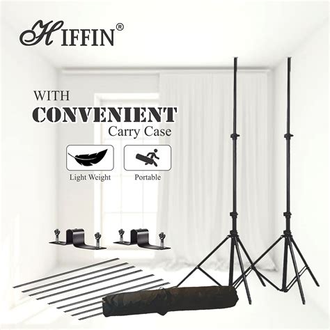 Hiffin Portable Background Backdrop Support Stand Kit 9ft Tall