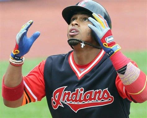 Cleveland Indians Francisco Lindor Looks To The Sky Approaching Home