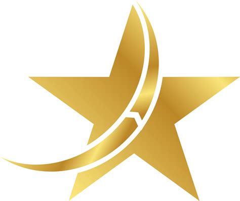 Elegant Star Logo Design Luxury Gold Star Logo Design Transparent