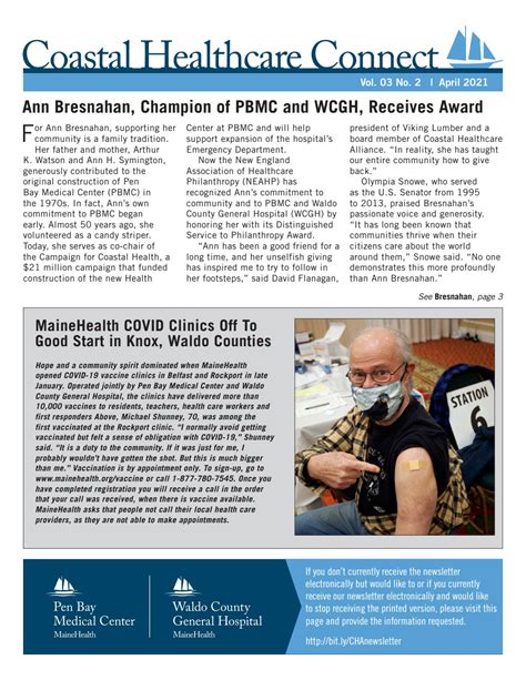 Coastal Healthcare Connect April 2021 By Pen Bay Medical Center Issuu