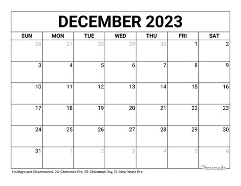 August 2023 Printable Calendar Homemade Ts Made Easy Templates