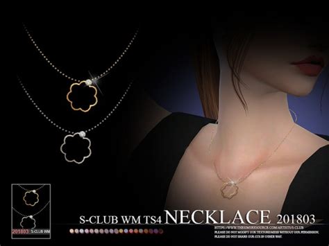 The Sims Resource Necklace F 201803 By S Club • Sims 4 Downloads
