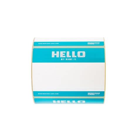 Montana Hello My Name Is Stickers 500 Teal Media From Graff City Ltd Uk