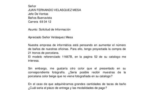 Carta Modelo De Solicitud De Informacion Informacion Del Otosection