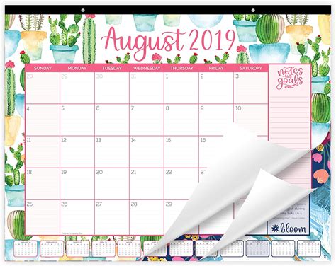 Bloom Daily Planners 2019 Calendar Year Desk Or Wall