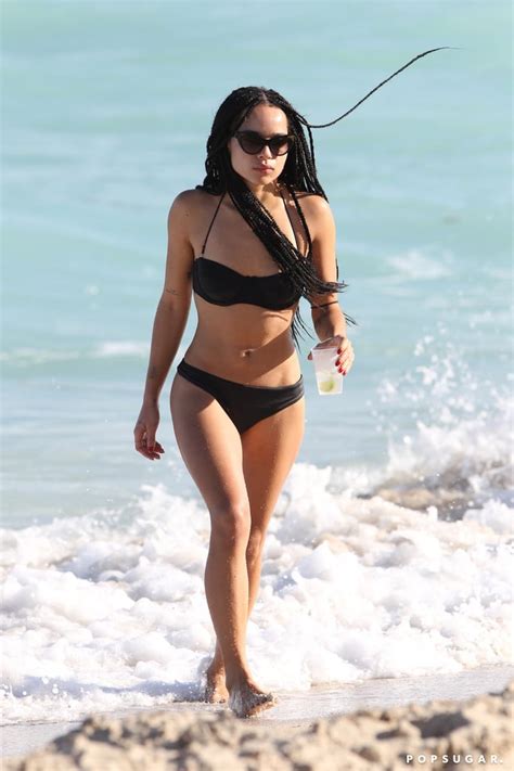Zoe Kravitz Wears A Bikini In Miami Pictures Popsugar Celebrity