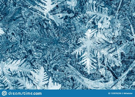 Snow Texture With Detailed Snowflakes Natural Snow Crystals Stock