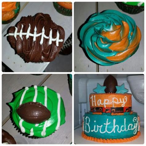 Maybe you would like to learn more about one of these? Miami dolphins themed cupcakes. Football cupcakes birthday ...